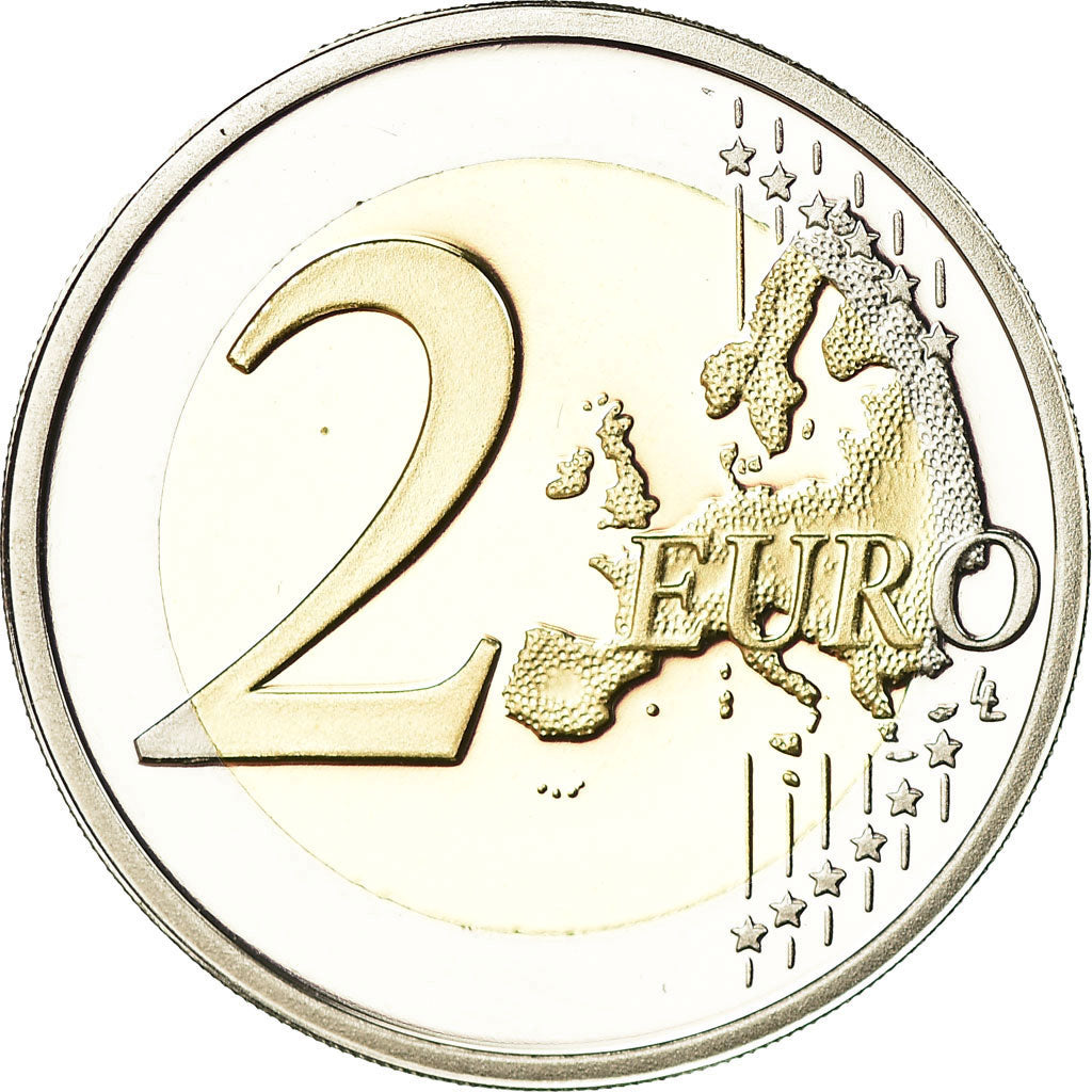 Netherlands, 2 Euro, 10 ans de l'Euro, 2012, Proof, MS(65-70), Bi-Metallic