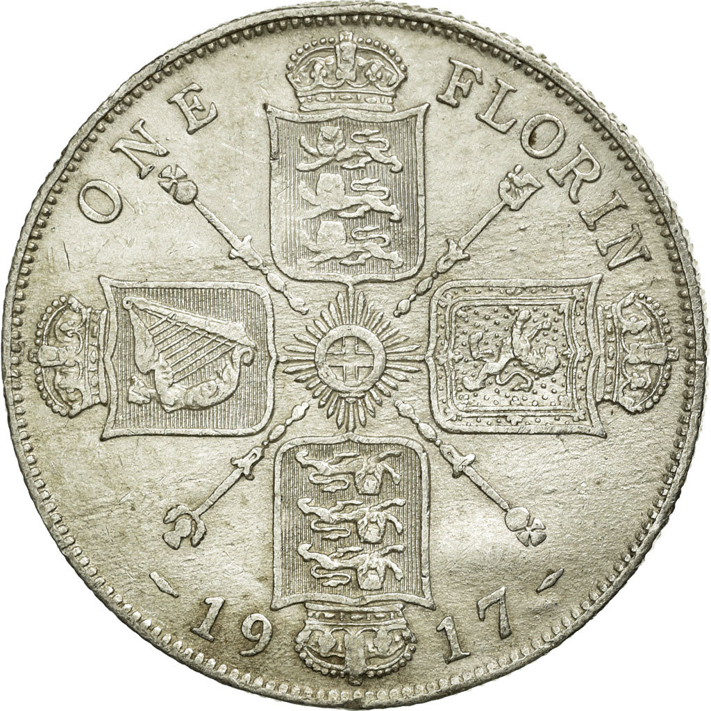 Coin, Great Britain, Elizabeth II, Penny, 1917, AU(50-53), Silver, KM:898