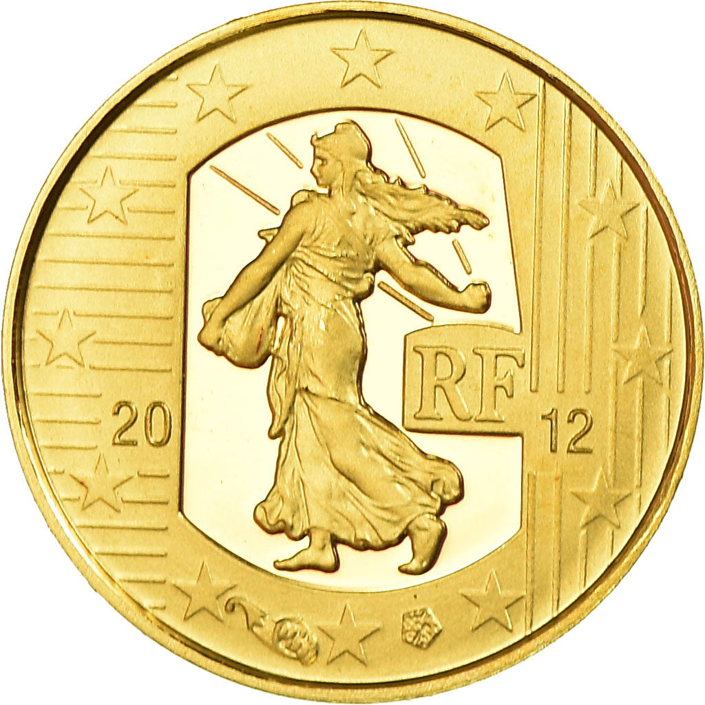 Francia, 5 Euro, 2012, Proof, FDC, Oro, Gadoury:EU525, KM:1890