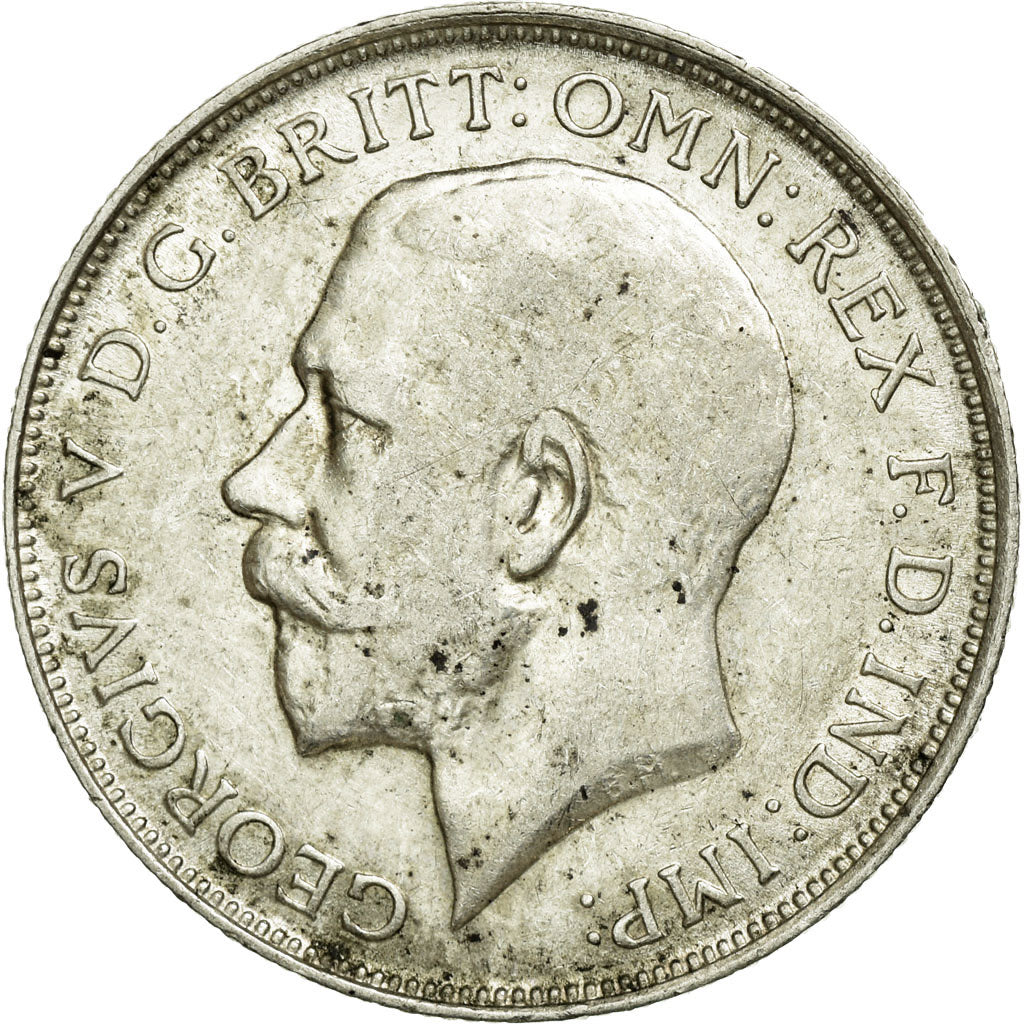 Coin, Great Britain, George V, Florin, Two Shillings, 1918, AU(50-53), Silver