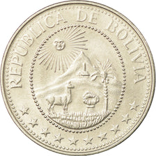 Coin, Bolivia, 20 Centavos, 1973, AU(55-58), Nickel Clad Steel, KM:189