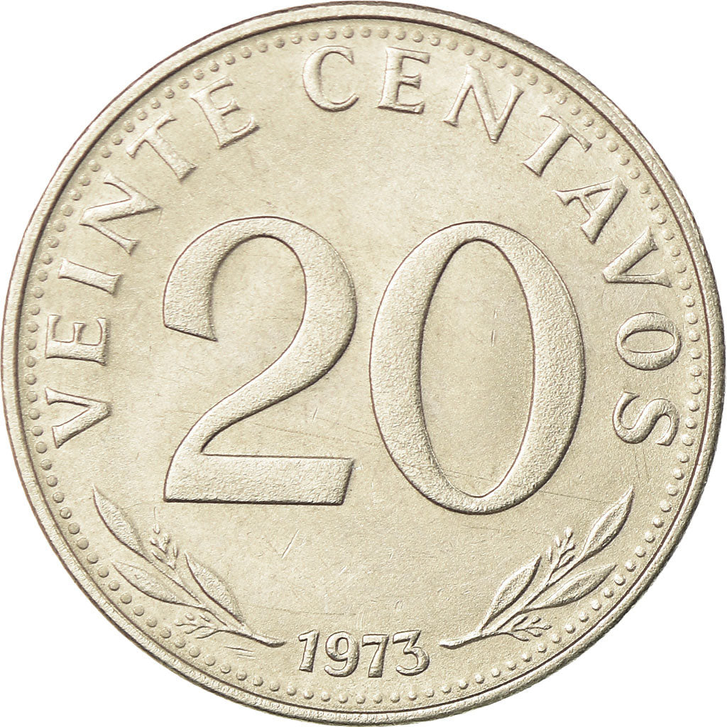 Coin, Bolivia, 20 Centavos, 1973, AU(55-58), Nickel Clad Steel, KM:189