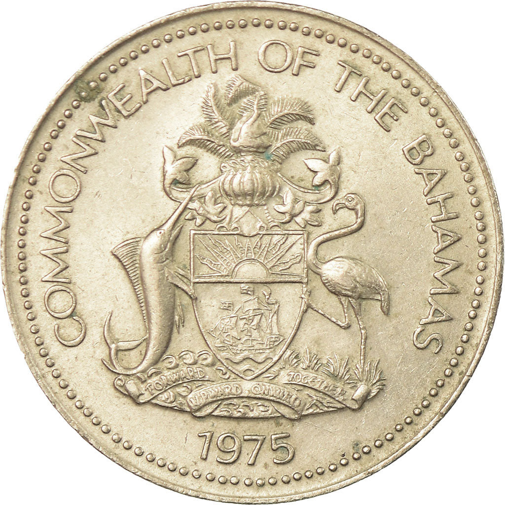 Münze, Bahamas, Elizabeth II, 5 Cents, 1975, Franklin Mint, VZ, Copper-nickel