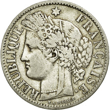 Moneta, Francia, Cérès, 2 Francs, 1887, Paris, MB+, Argento, KM:817.1