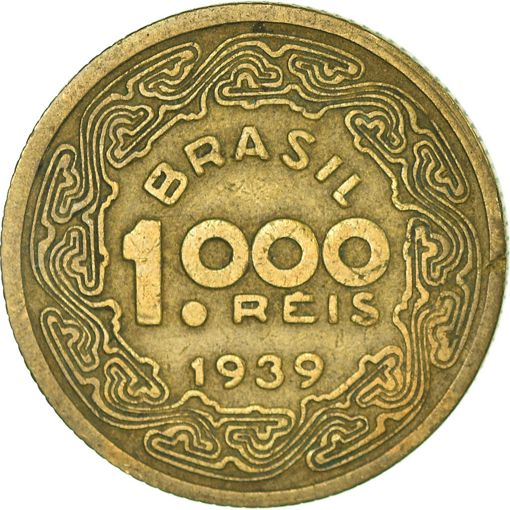 Monnaie, Brésil, 1000 Reis, 1939, TTB, Aluminum-Bronze, KM:550