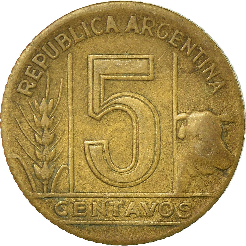 Coin, Argentina, 5 Centavos, 1948, EF(40-45), Aluminum-Bronze, KM:40