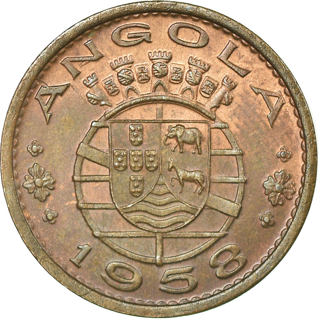 Coin, Angola, 50 Centavos, 1958, EF(40-45), Bronze, KM:75