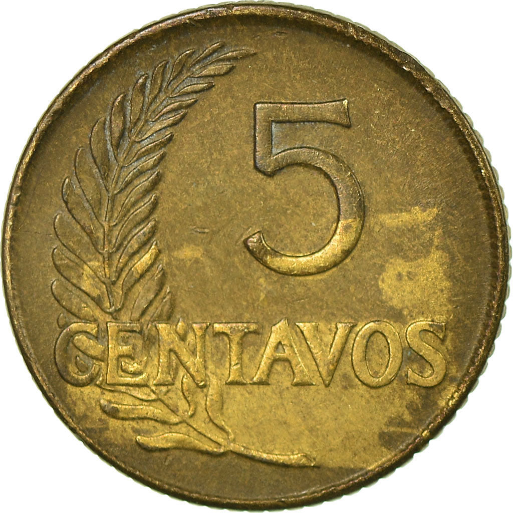 Moneta, Perù, 5 Centavos, 1959, BB, Ottone, KM:223.2