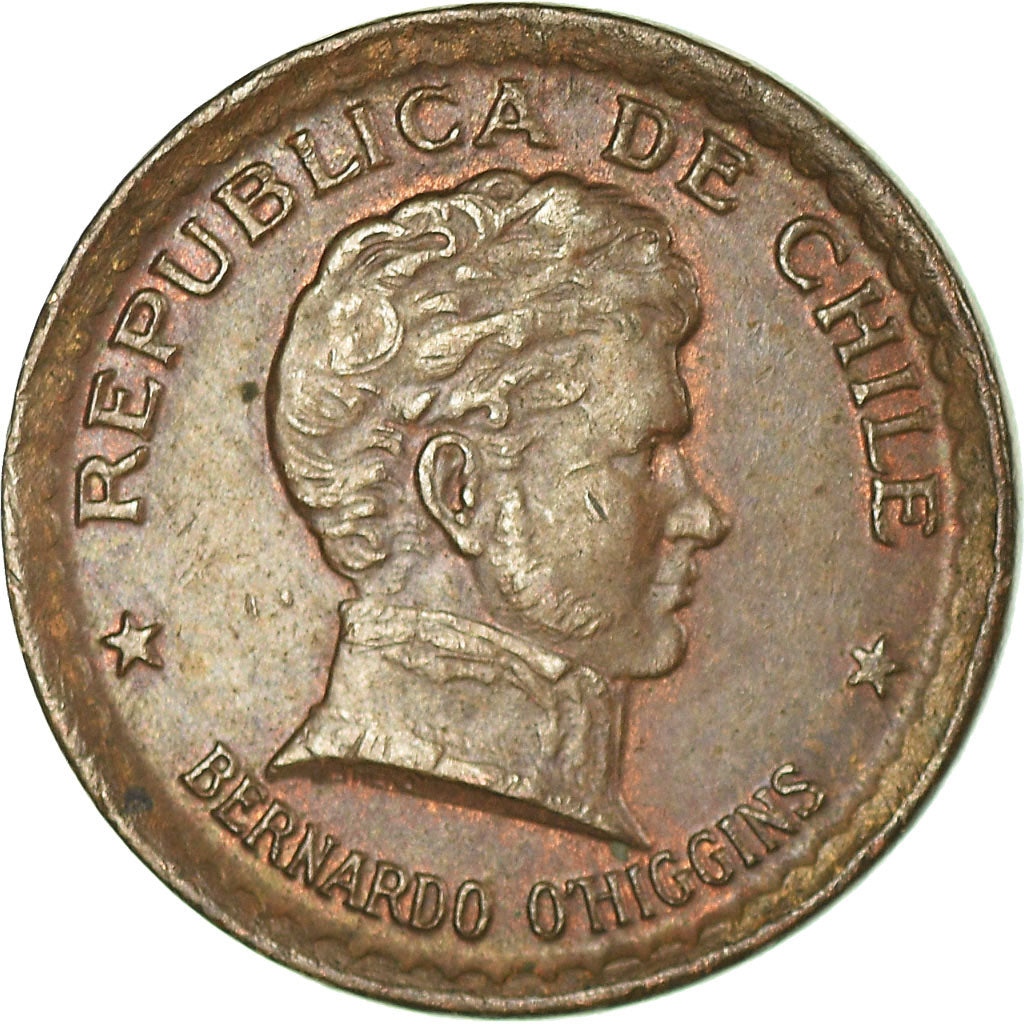 Moneda, Chile, 20 Centavos, 1950, MBC, Cobre, KM:177