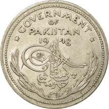 Coin, Pakistan, 1/2 Rupee, 1948, EF(40-45), Nickel, KM:6