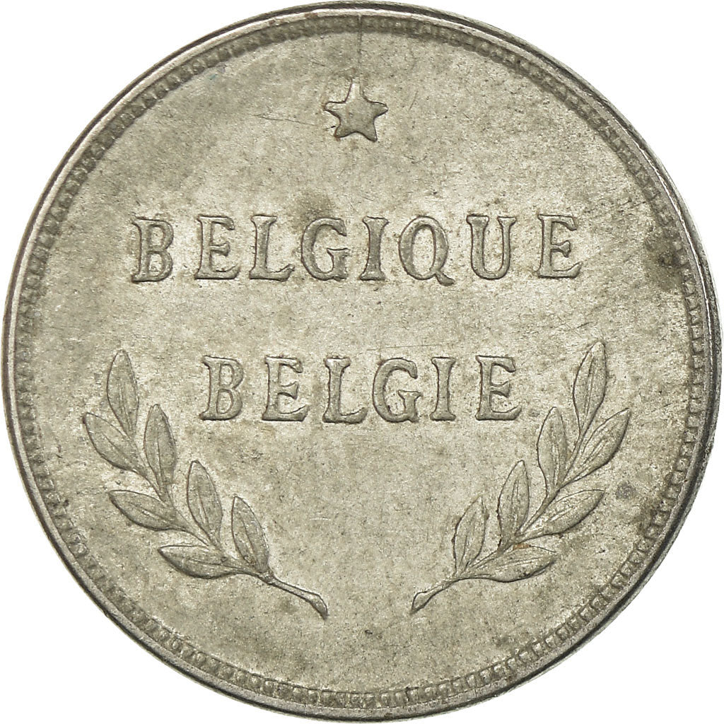 Coin, Belgium, 2 Francs, 2 Frank, 1944, EF(40-45), Zinc Coated Steel, KM:133