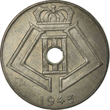 Moneta, Belgia, 10 Centimes, 1945, EF(40-45), Cynk, KM:126
