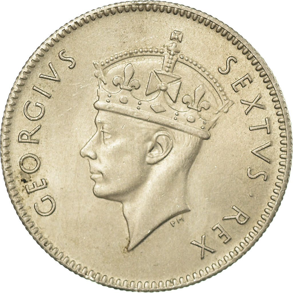 Moneta, AFRYKA WSCHODNIA, George VI, 50 Cents, 1949, AU(55-58), Miedź-Nikiel