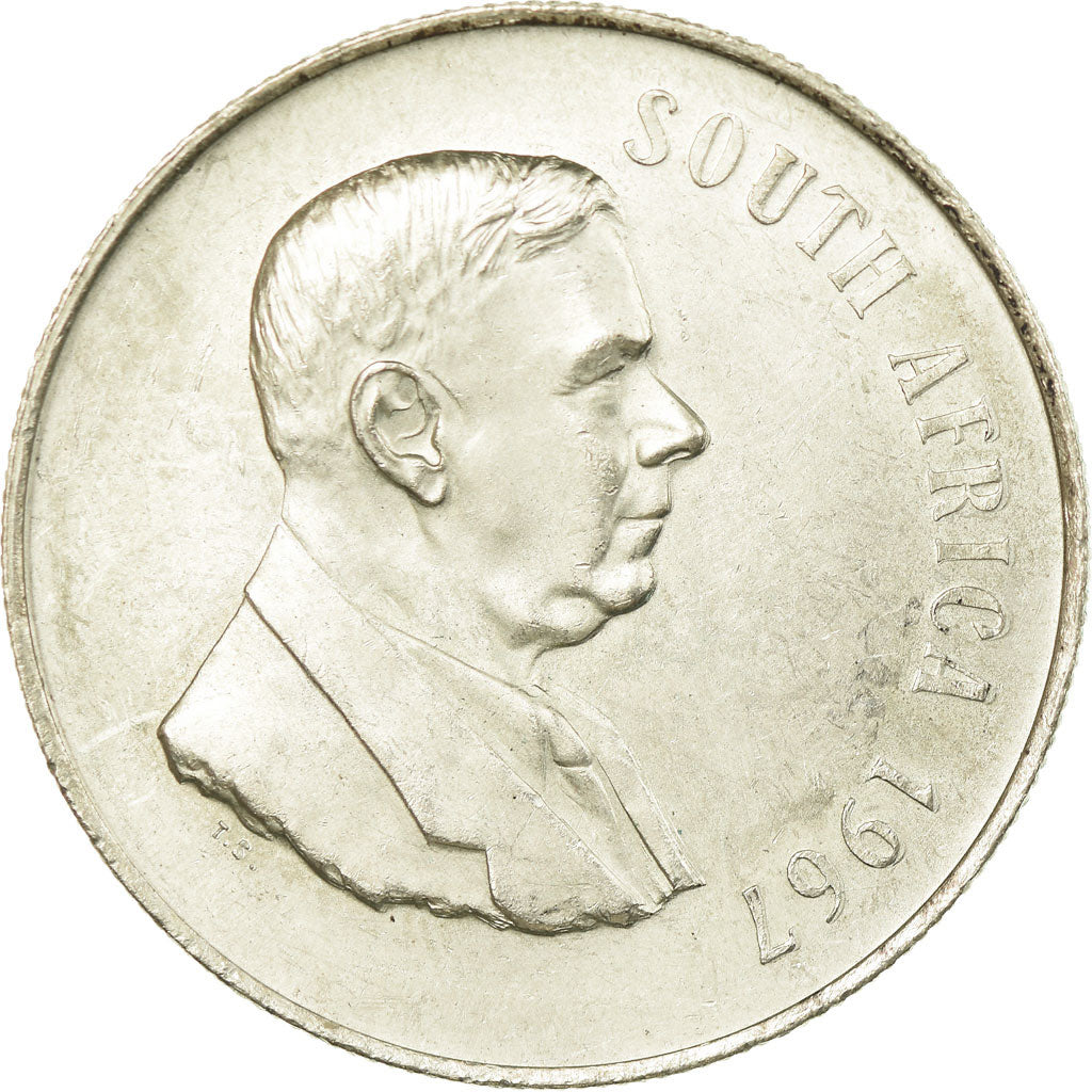 Coin, South Africa, Rand, 1967, EF(40-45), Silver, KM:72.1