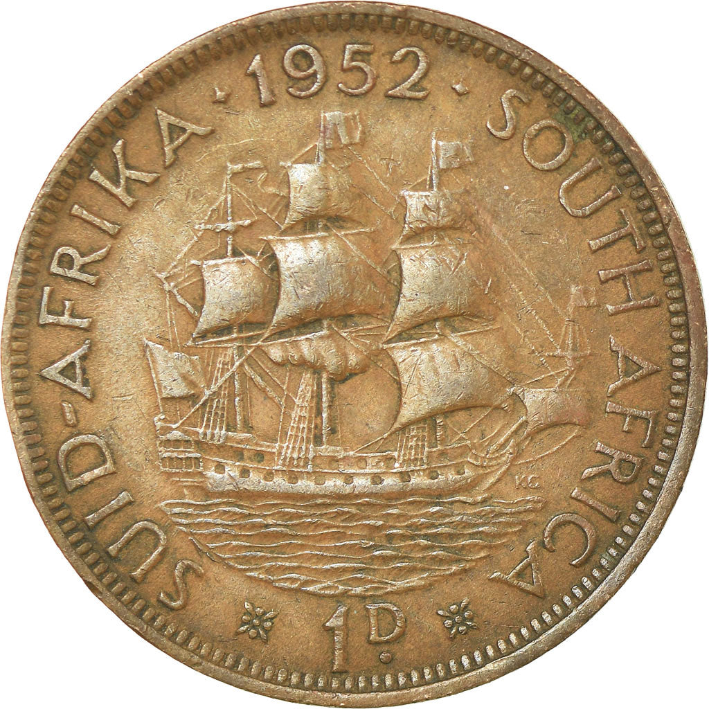 Coin, South Africa, George VI, Penny, 1952, EF(40-45), Bronze, KM:34.2