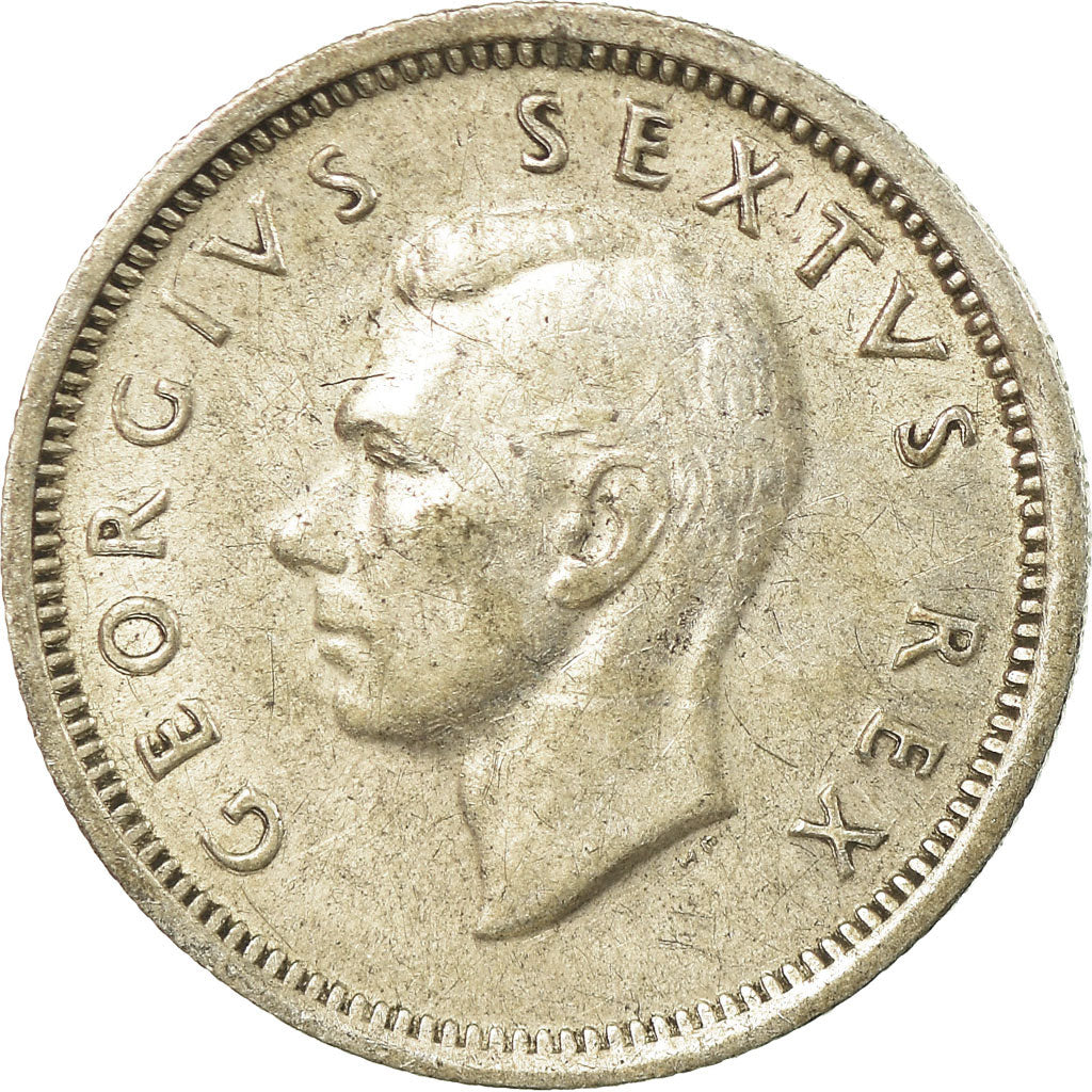 Coin, South Africa, George VI, 6 Pence, 1950, EF(40-45), Silver, KM:36.1