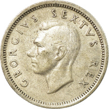 Coin, South Africa, George VI, 6 Pence, 1950, EF(40-45), Silver, KM:36.1