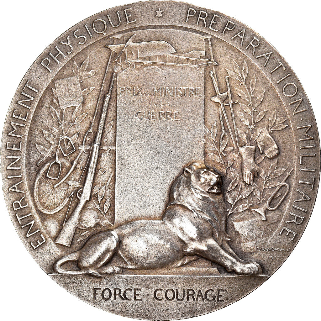 Francia, medalla, Préparation Militaire, Offert par le Ministre de la Guerre