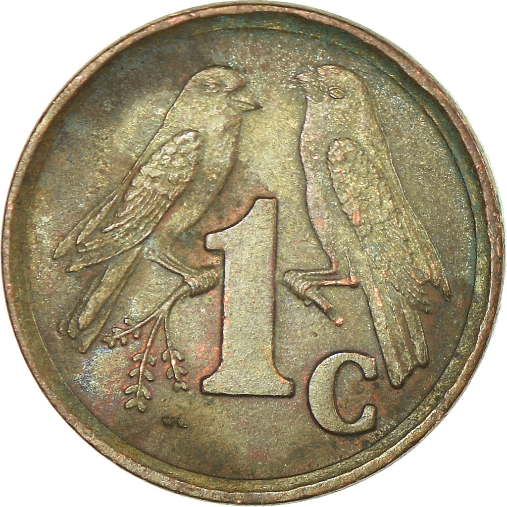 Coin, South Africa, Cent, 1990, EF(40-45), Copper Plated Steel, KM:132