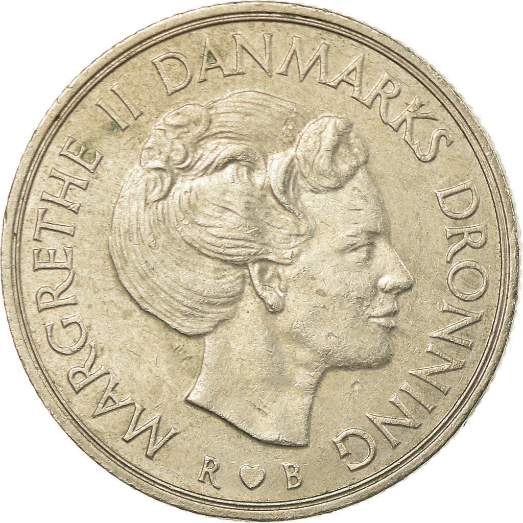 Monnaie, Danemark, Margrethe II, Krone, 1988, Copenhagen, TTB, Copper-nickel