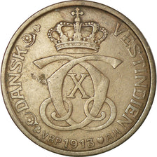 Coin, Danish West Indies, Cent, 5 Bit, 1913, Copenhagen, EF(40-45), Bronze