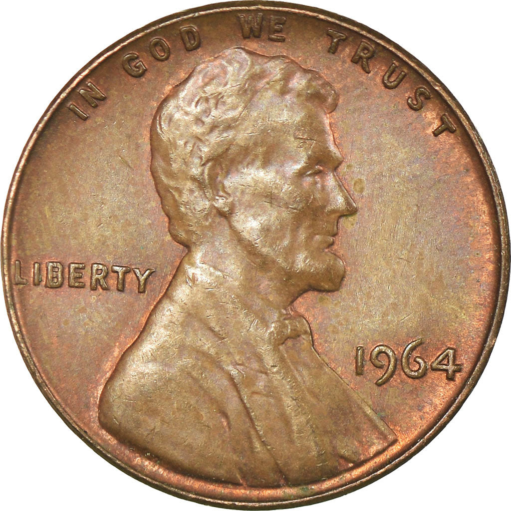 Monnaie, États-Unis, Lincoln Cent, Cent, 1964, U.S. Mint, Philadelphie, TTB