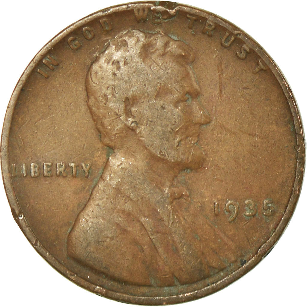 Moeda, Estados Unidos da América, Lincoln Cent, Cent, 1935, U.S. Mint
