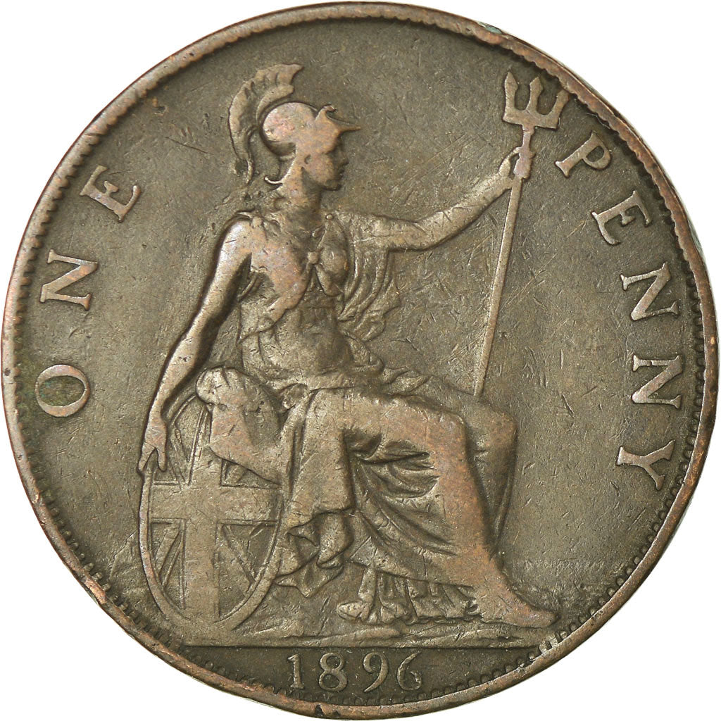 Moneta, Gran Bretagna, Victoria, Penny, 1896, MB, Bronzo, KM:790