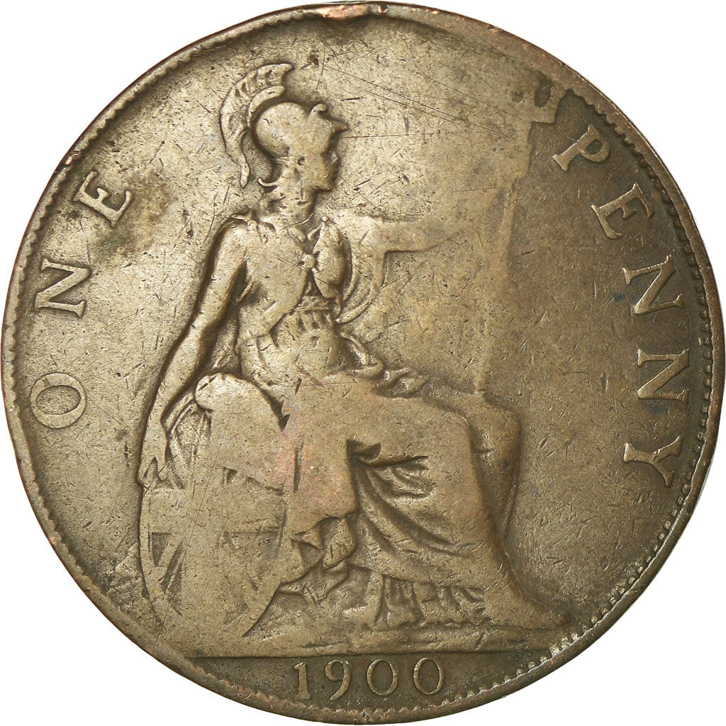 Coin, Great Britain, Victoria, Penny, 1900, VF(20-25), Bronze, KM:790
