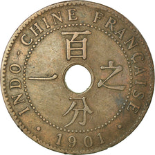 Coin, FRENCH INDO-CHINA, Cent, 1901, EF(40-45), Bronze, KM:8