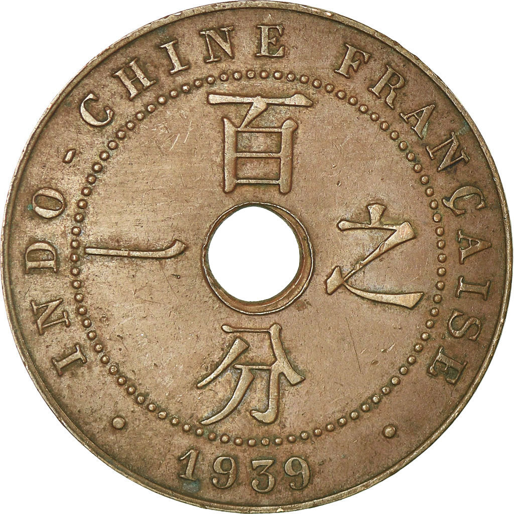 Moneta, INDOCINA FRANCESE, Cent, 1939, Paris, BB, Bronzo, KM:12.1
