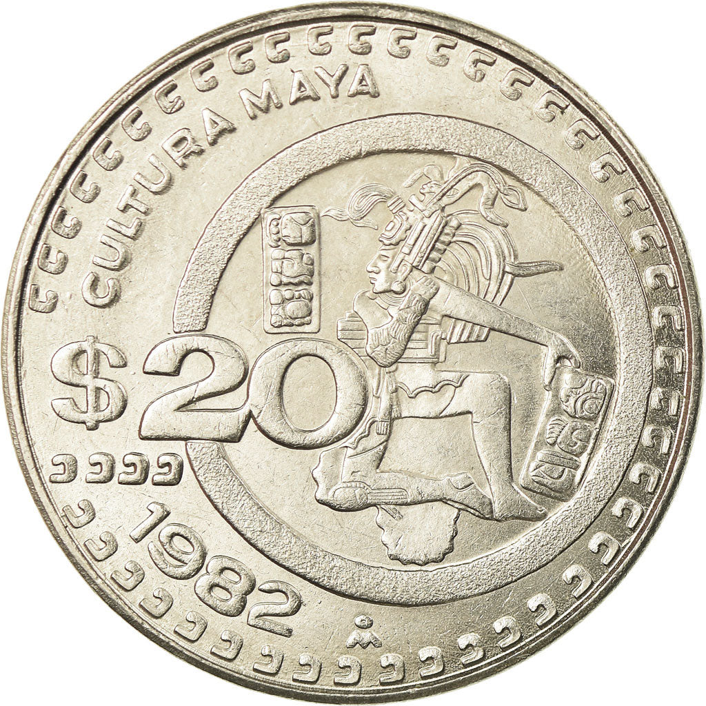 Coin, Mexico, 20 Pesos, 1982, Mexico City, AU(55-58), Copper-nickel, KM:486