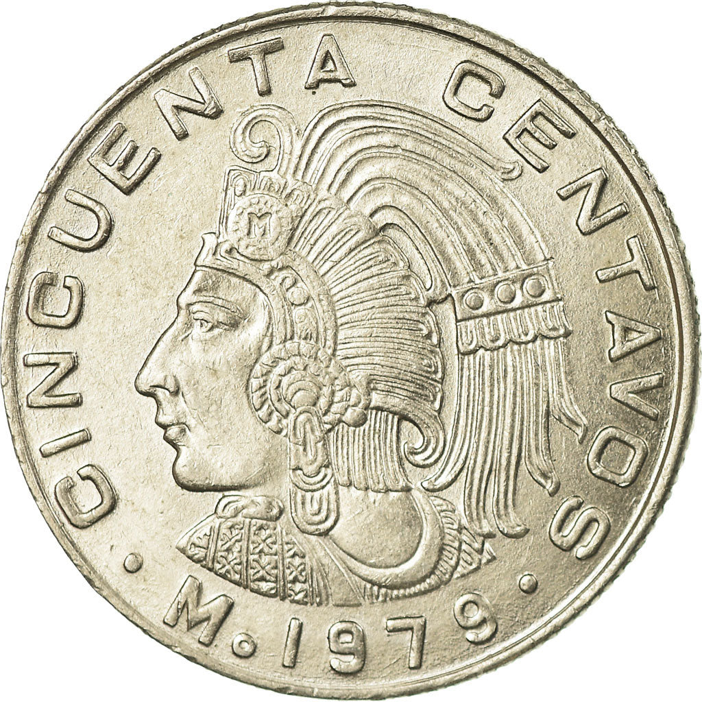 Coin, Mexico, 50 Centavos, 1979, Mexico City, AU(55-58), Copper-nickel, KM:452