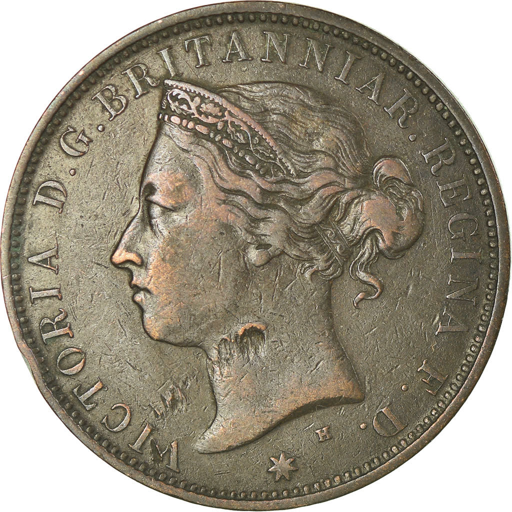 Coin, Jersey, Victoria, 1/12 Shilling, 1877, VF(30-35), Bronze, KM:8