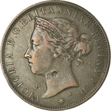 Coin, Jersey, Victoria, 1/12 Shilling, 1877, VF(30-35), Bronze, KM:8