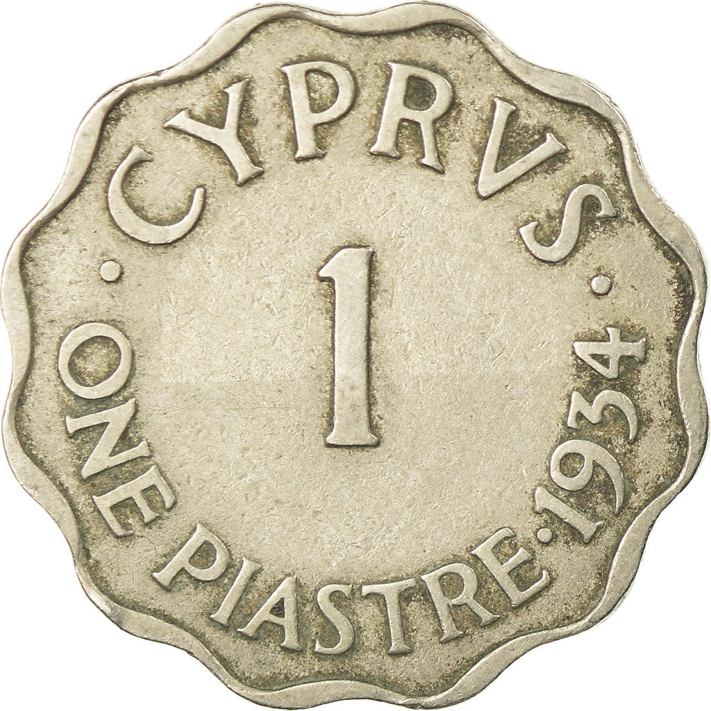 Coin, Cyprus, Piastre, 1934, EF(40-45), Copper-nickel, KM:21