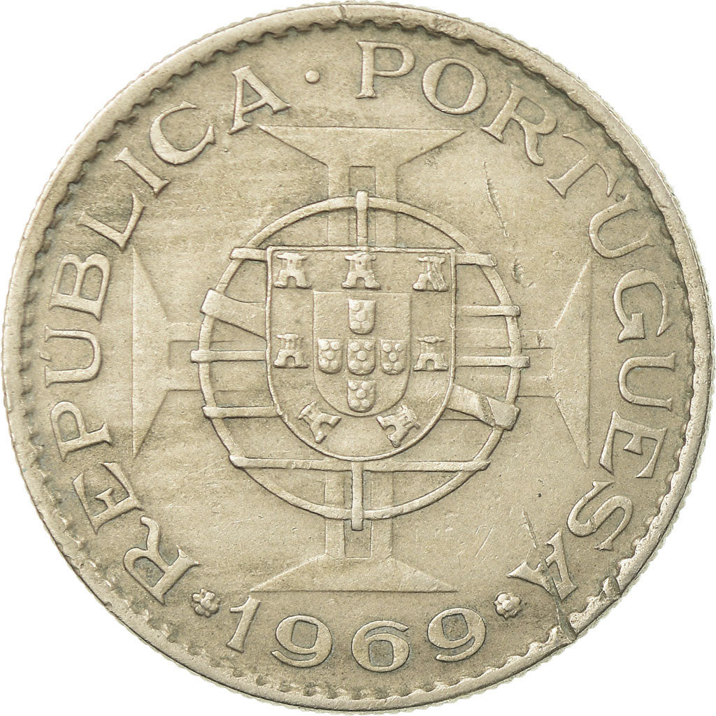 Coin, Angola, 10 Escudos, 1969, EF(40-45), Copper-nickel, KM:79