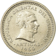 Coin, Uruguay, 25 Centesimos, 1960, EF(40-45), Copper-nickel, KM:40