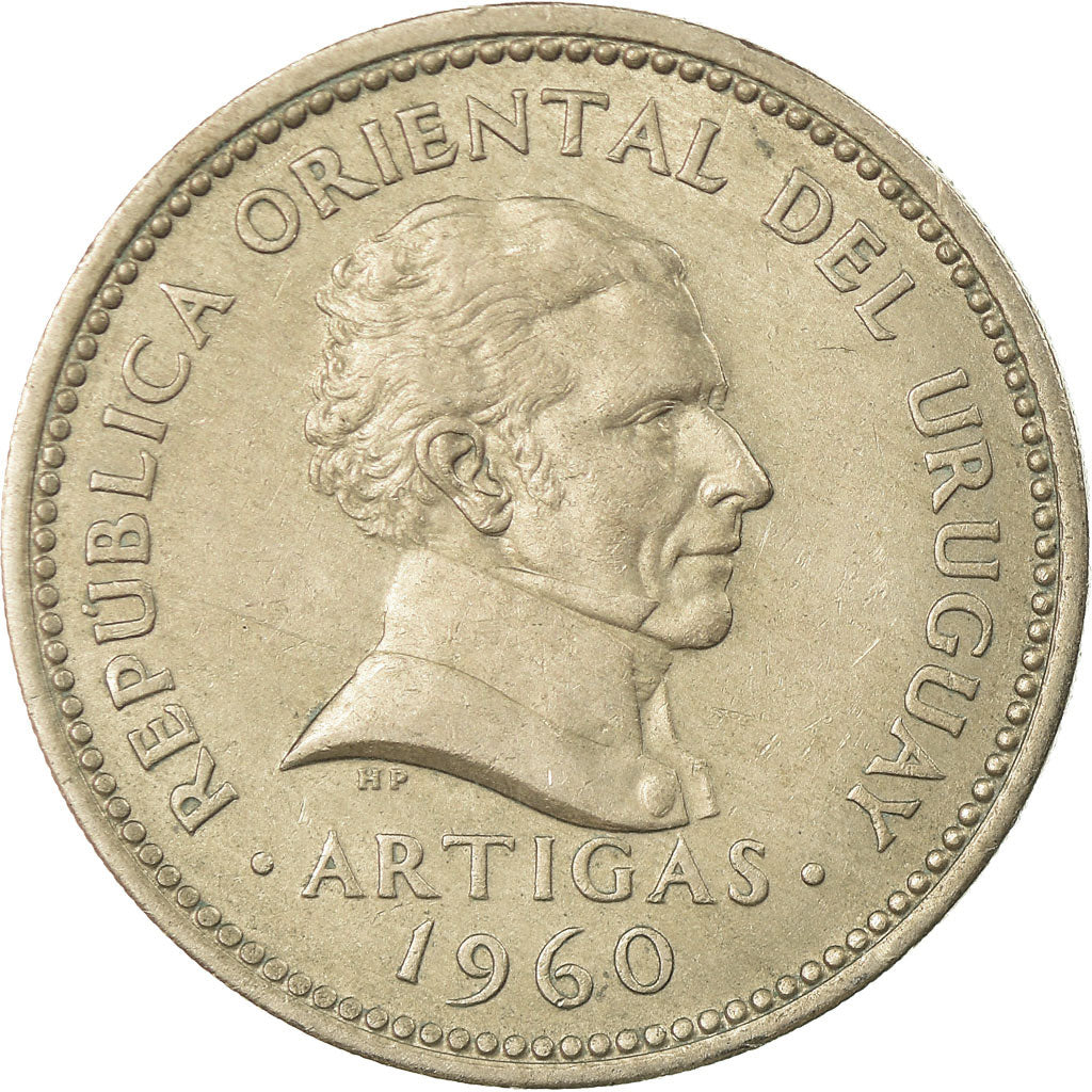 Moneta, Uruguay, Peso, 1960, BB, Rame-nichel, KM:42