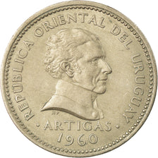 Moneta, Uruguay, Peso, 1960, BB, Rame-nichel, KM:42