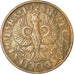Coin, Poland, 2 Grosze, 1928, Warsaw, EF(40-45), Bronze, KM:9a