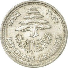Münze, Lebanon, 5 Piastres, 1952, Paris, SS, Aluminium, KM:14