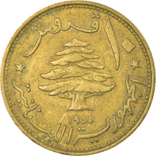 Monnaie, Lebanon, 10 Piastres, 1955, Paris, TTB, Aluminum-Bronze, KM:23