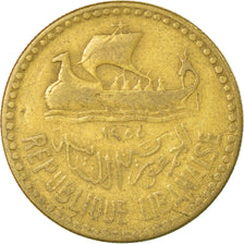 Coin, Lebanon, 10 Piastres, 1955, EF(40-45), Aluminum-Bronze, KM:22