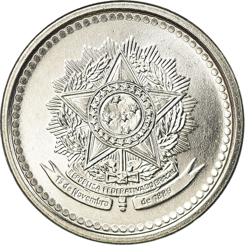 Moneta, Brasile, 10 Centavos, 1986, SPL-, Acciaio inossidabile, KM:602