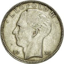 Coin, Belgium, 20 Francs, 20 Frank, 1935, EF(40-45), Silver, KM:105