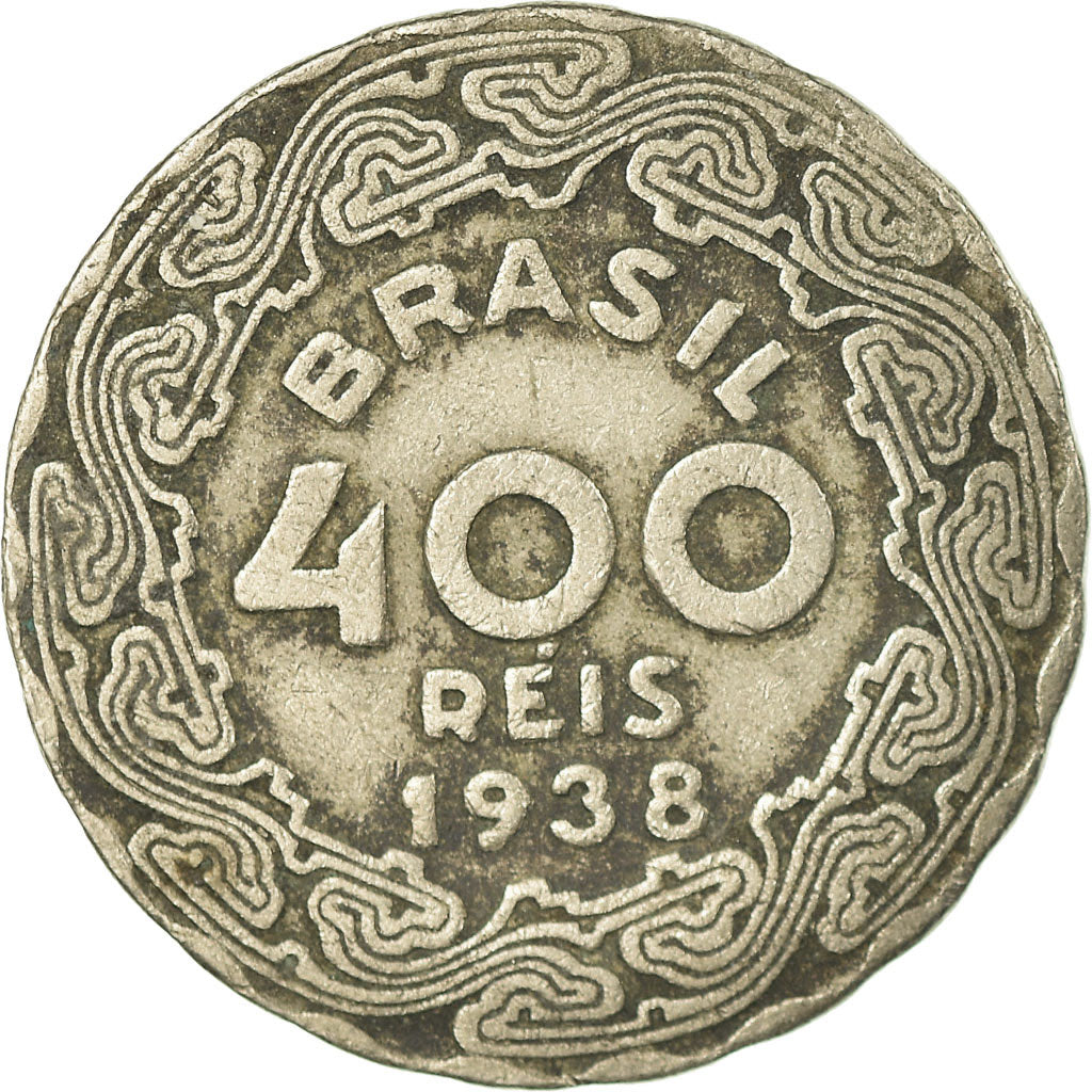 Coin, Brazil, 400 Reis, 1938, VF(20-25), Copper-nickel, KM:547