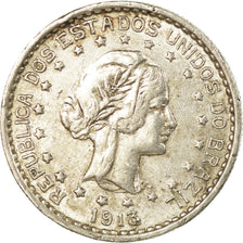 Coin, Brazil, 500 Reis, 1913, EF(40-45), Silver, KM:512