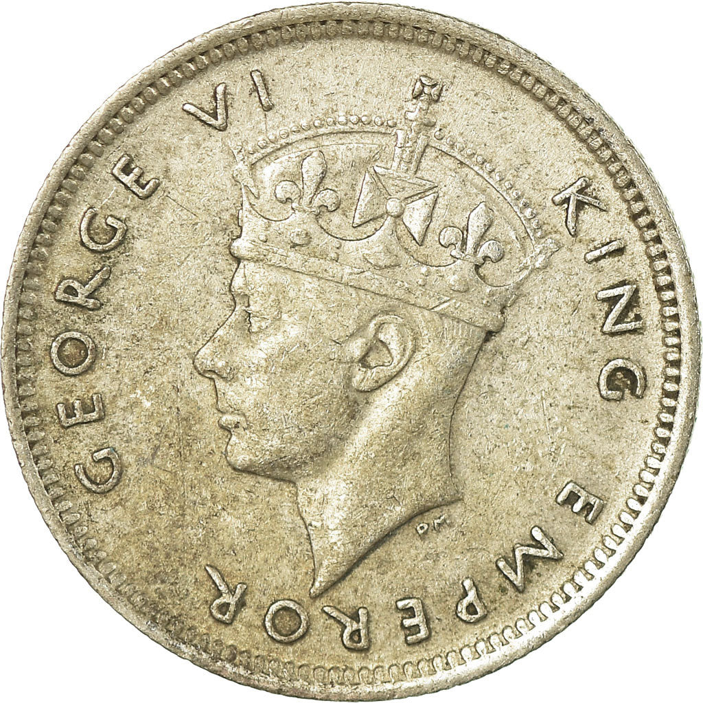 Coin, Mauritius, George VI, 1/4 Rupee, 1946, EF(40-45), Silver, KM:18a