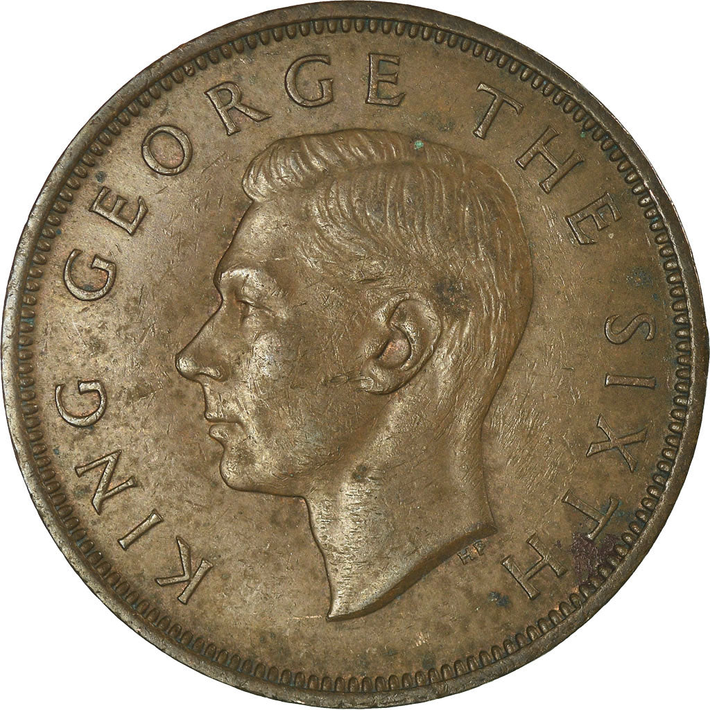 Coin, New Zealand, George VI, Penny, 1952, EF(40-45), Bronze, KM:21